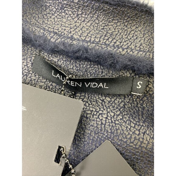 New Tags Lauren Vidal Nuit Faux Fur Jacket Luna Faux Leather Lined Womens Small - Picture 9 of 15